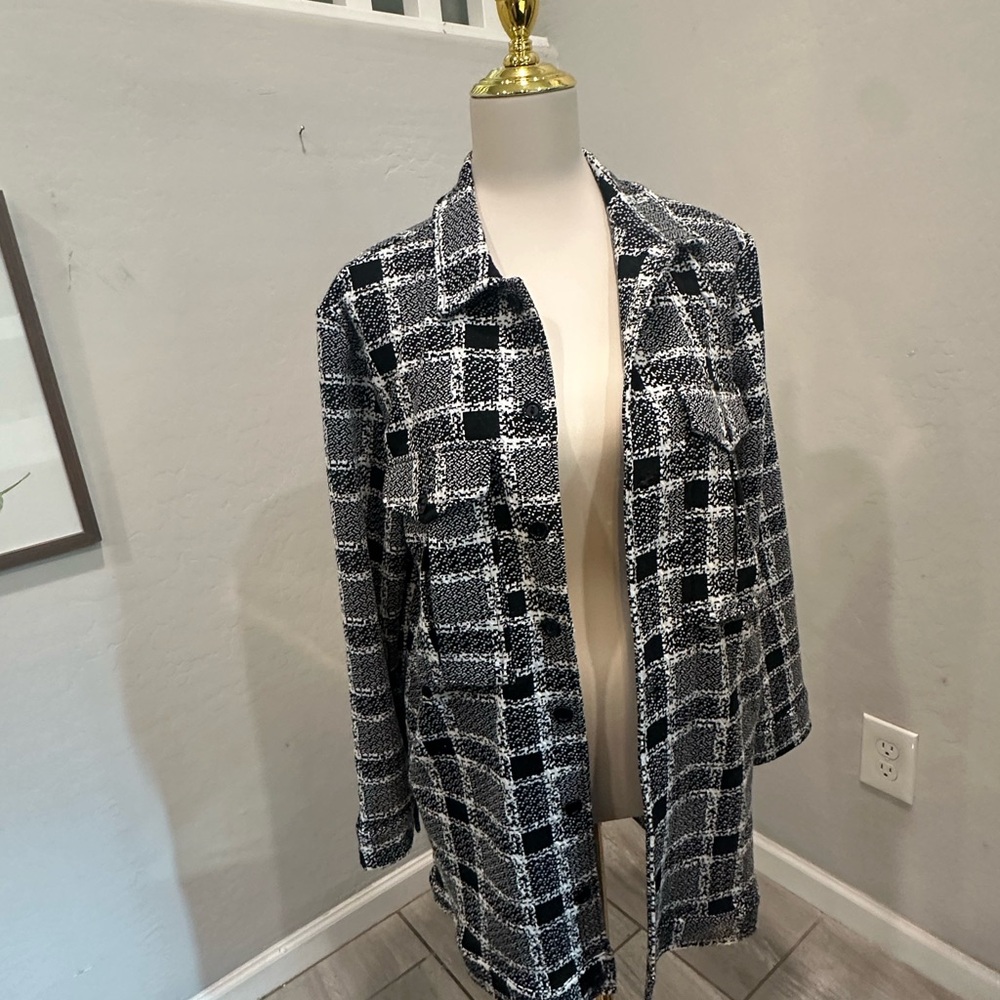 Stella Luce Black and White Checkered Blazer